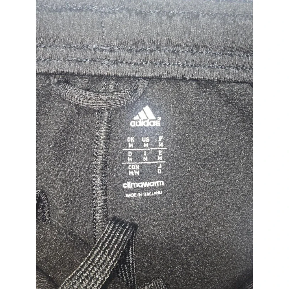 Adidas Track Pants Men’s Sz M Black Athletic Lined Workout Gym Climawarm